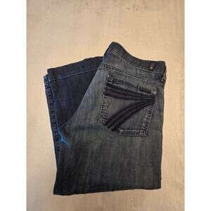 7 for All Mankind Dojo Flare Capri Women's Jeans Size 28 Y2K